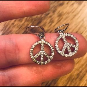 KAY Jewelers Diamond peace sign earrings